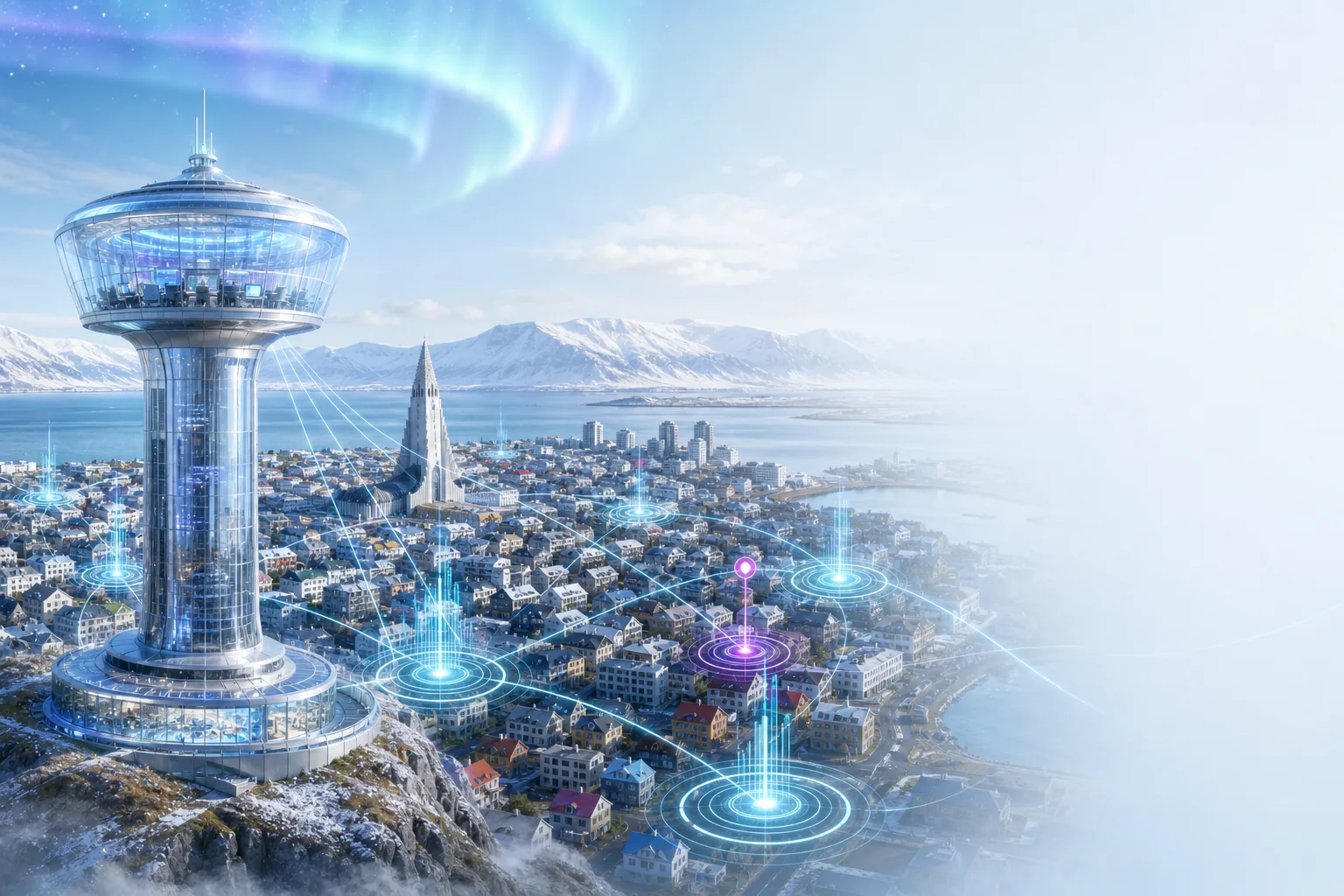 Reykjavik obserwowany przez system monitorowania usług